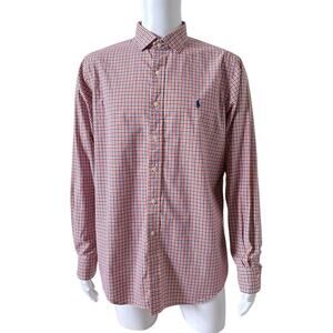 POLO RALPH LAUREN Mens Size XL Plaid Long Sleeve Button Front Collared Shirt